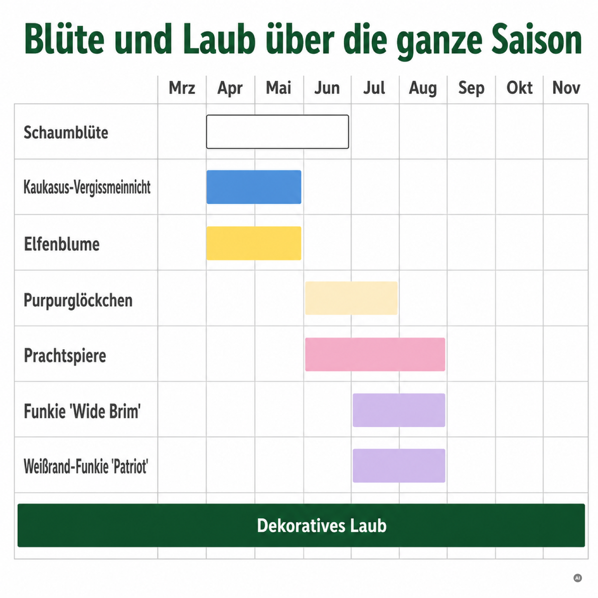 Schattenbeet-Set – 18 Stauden für Nordseite & Schatten